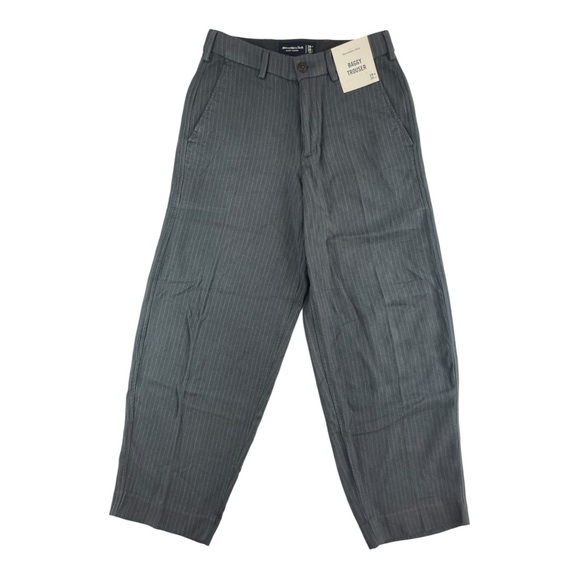 Abercrombie & Fitch Other - Abercrombie & Fitch Baggy Trousers Gray StripePants Men’s Size 28x30 $90 NWT